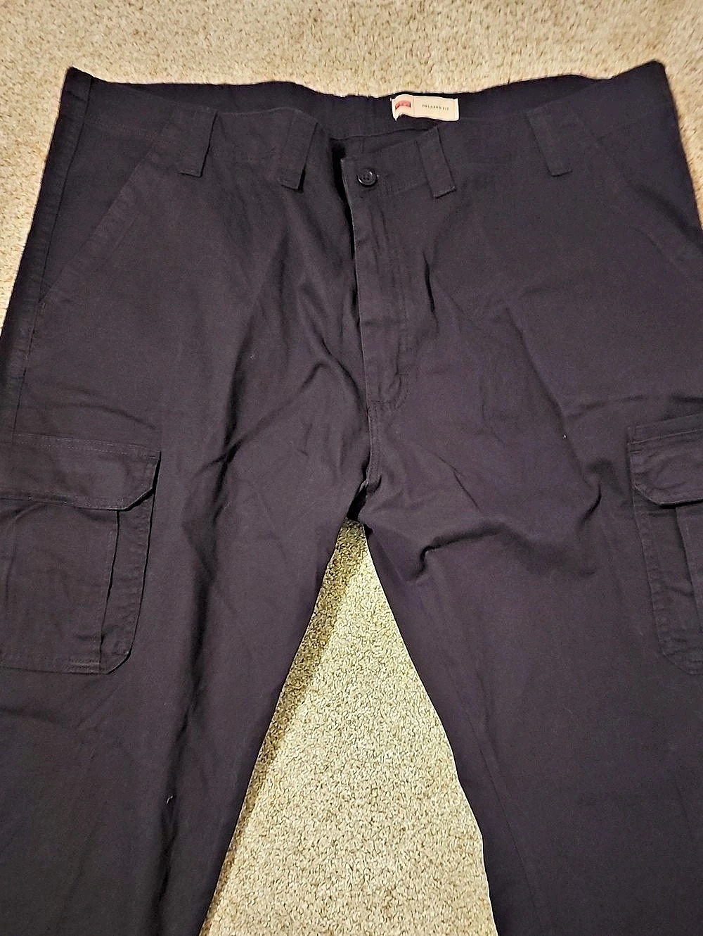 Wrangler Men's Relaxed Fit Cargo Pants Black Waist 46x32